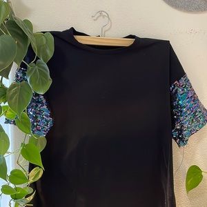 Sequenced black casual shirt🖤✨